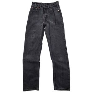 Vintage 90s Levis 512 Slim Fit‎ Straight Leg Jeans Black USA Womens 6 (28x32)